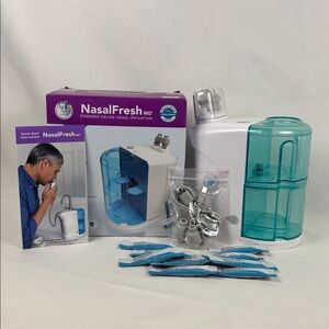 NASALFRESH MD Dual Powered Nasal Sinus Irrigation System Rinse Wash + 9 Packets
